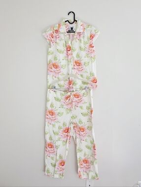 Cat's Pajamas Luxe Pima Capri Floral Set Medium